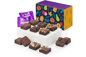 Fairytale Brownies Fall Magic Morsel Dozen Individually Wrapped Gourmet Chocolate Food Gift Basket - 1.5 Inch x 1.5 Inch Bite-Size Brownies - 12 Pieces - Item HA412