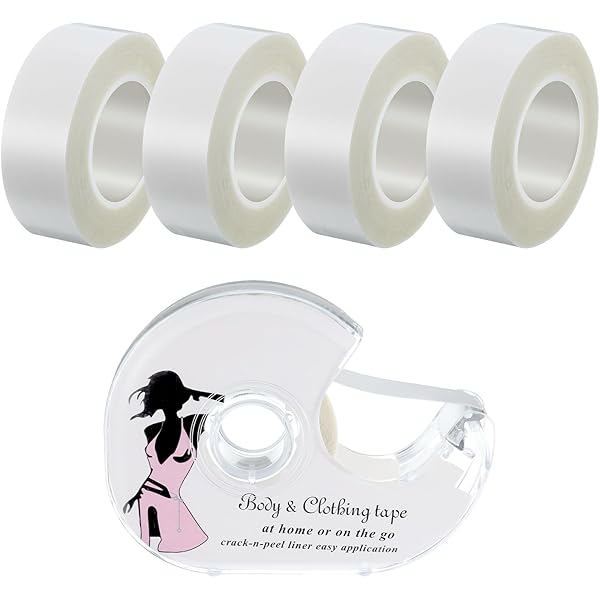Amazon.com: Bagentry 3 Rolls Double Sided Fashion Tape with Dispenser,  Clear Body Tape for Skin, Clothing Tape to Keep Clothes in Place, Invisible  Fabric Hem Tape for Dress Bra Women Girls (16.4