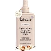 Kitsch Argan Milk Leave In Conditioner Spray - 6.8oz | Hair Detangler Spray for Curly, Wavy, Fine, Dry &amp; Damaged Hair Deeply moisturizes, Enhances Hair Softness &ndash; Made in the USA