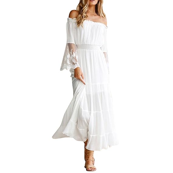 Petalum Femme Robe Sans Bretelle En Dentelle Chic Mode