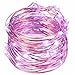 String Lights,Oak Leaf 2 Set of Micro 30 Leds Romantic Purple Rope Lights Battery Operated on 9.8 Ft Long Ultra Thin String Copper For Christmas Home Bedroom Party Decoration