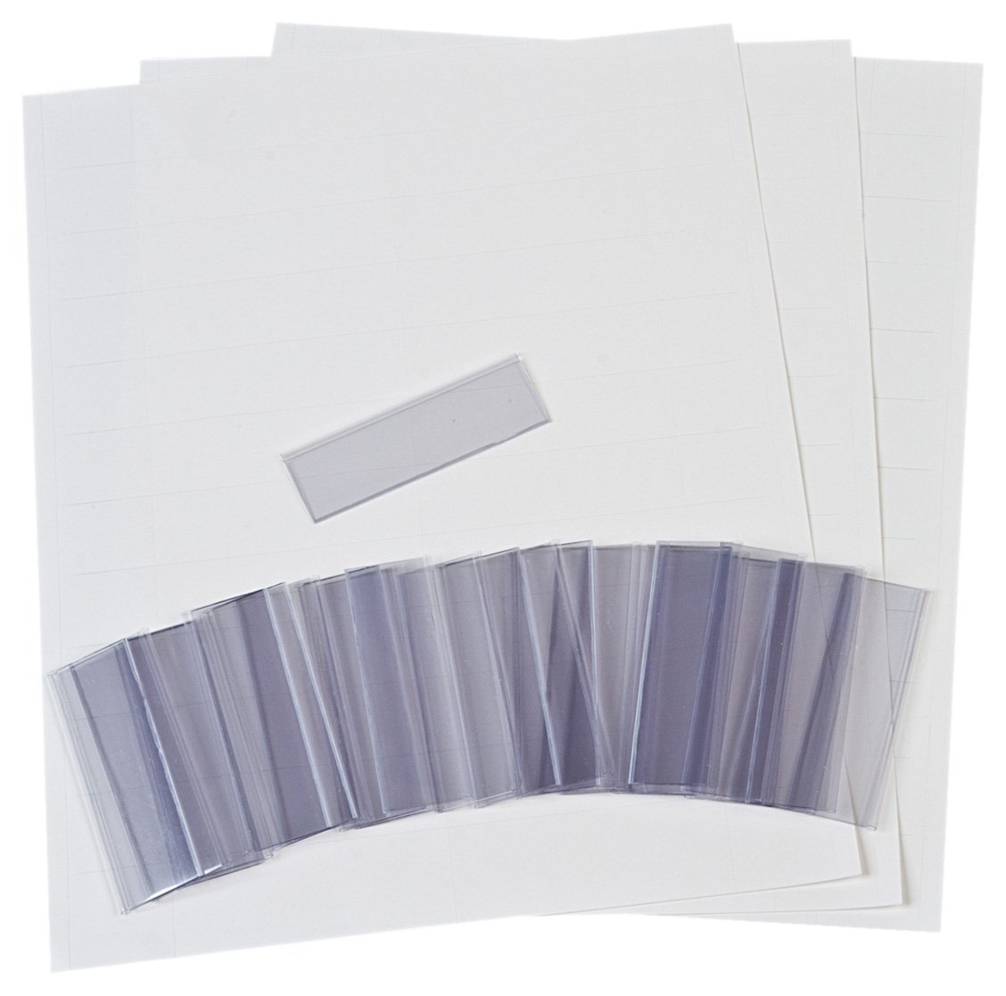 Akro-Mils 29301 Clear Label Holder and Labels for 30210, 30220 and 30224 AkroBins and all ShelfMax Shelf Bins, Pack Of 25