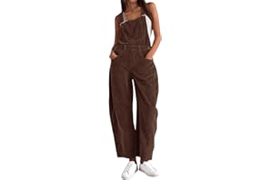 AMEBELLE Corduroy Overalls for Women Barrel Wide Leg Bib Corduroy Pants Women Adjustable Romper Jumpsuit with Pockets