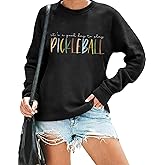LIWYLU It's A Good Day to Play Pickleball Women Pickleball Player Lover Graphic Long Sleeve Shirts Pullover Casual Top