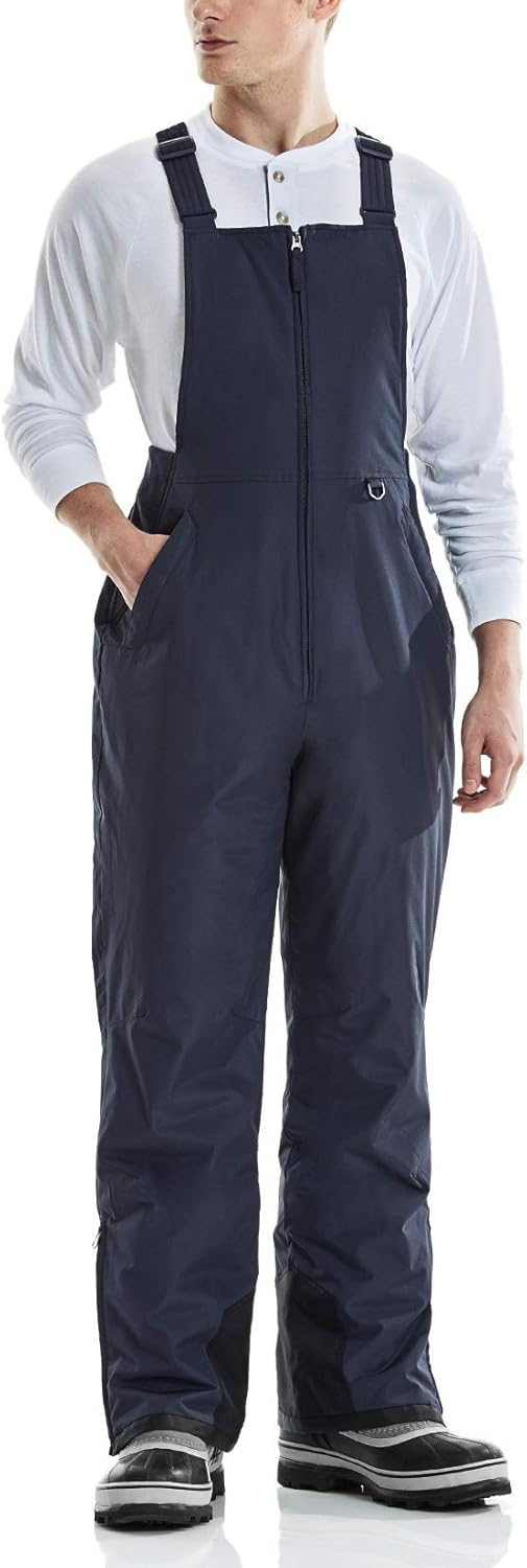 TSLA Men's Winter Snow Bibs, Water Repellent Insulated Snowboard Overalls, Ripstop Windproof Ski Pants : Clothing