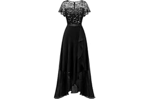 BeryLove Formal Dresses for Women 2025 Wedding Guest with Slit Cocktail Elegant Lace Long Prom Dress
