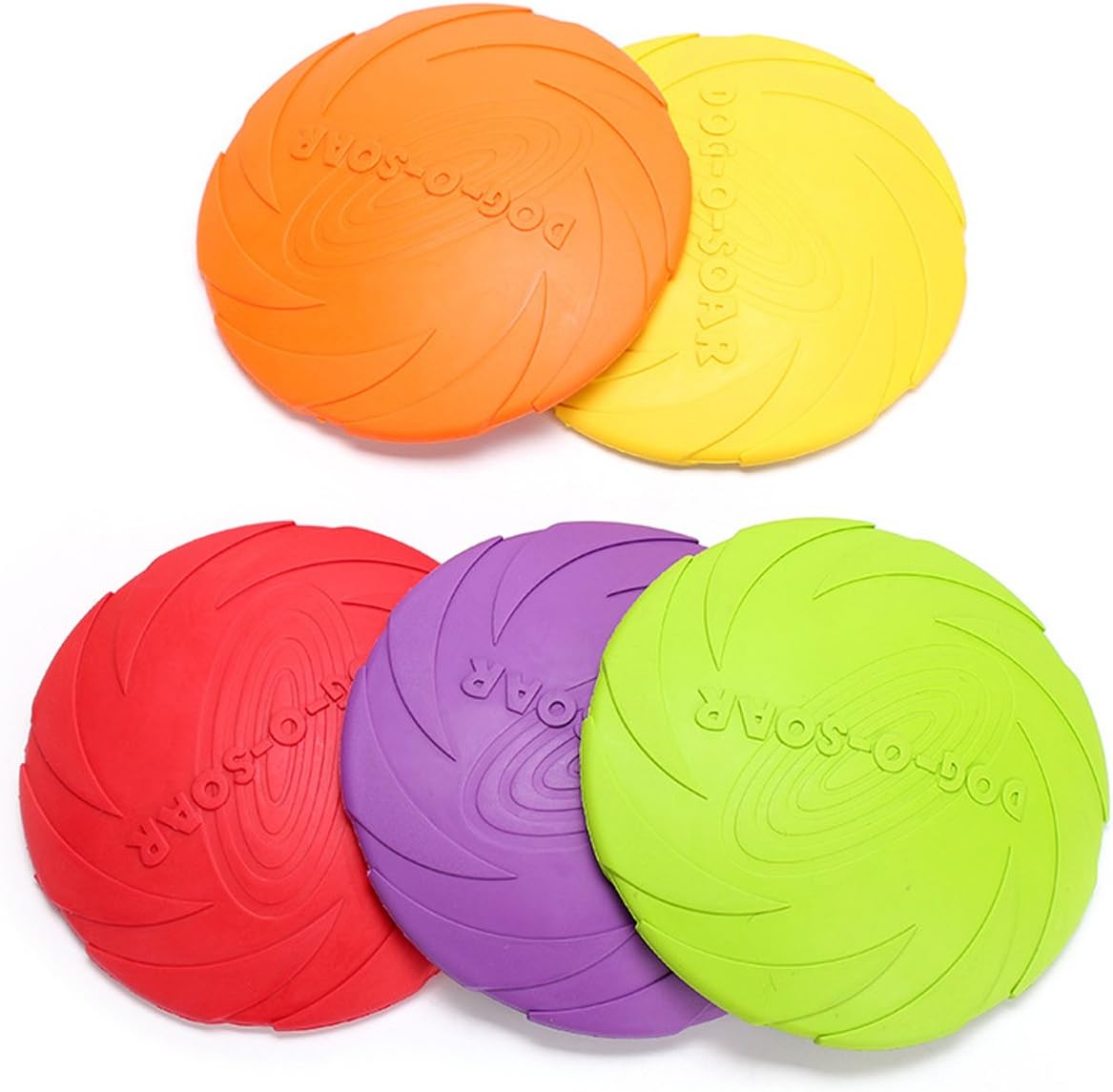 PETCUTE Dog Frisbee Dog flying Disc interactive Toy for dog Dogs Training frisbee 2 Pieces ø 18 cm, Yellow+Orange - Image 3