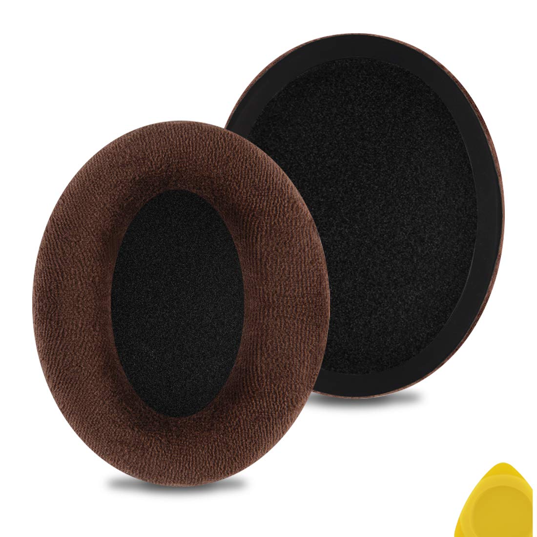 Geekria Comfort Velour Replacement Ear Pads Compatible with PC350SE, HD380, HMEC250, HD380 Pro, PXC350, PC350, PXE350, HME95 Headphones, Ear Cushions (Brown)