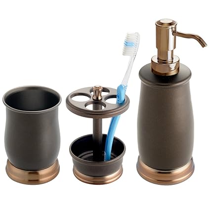 Amazon Com Interdesign Bath Countertop Accessory Set Soap