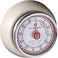 Zassenhaus Magnetic Retro Kitchen Timer, Classic Mechanical Cooking Timer (Cream)