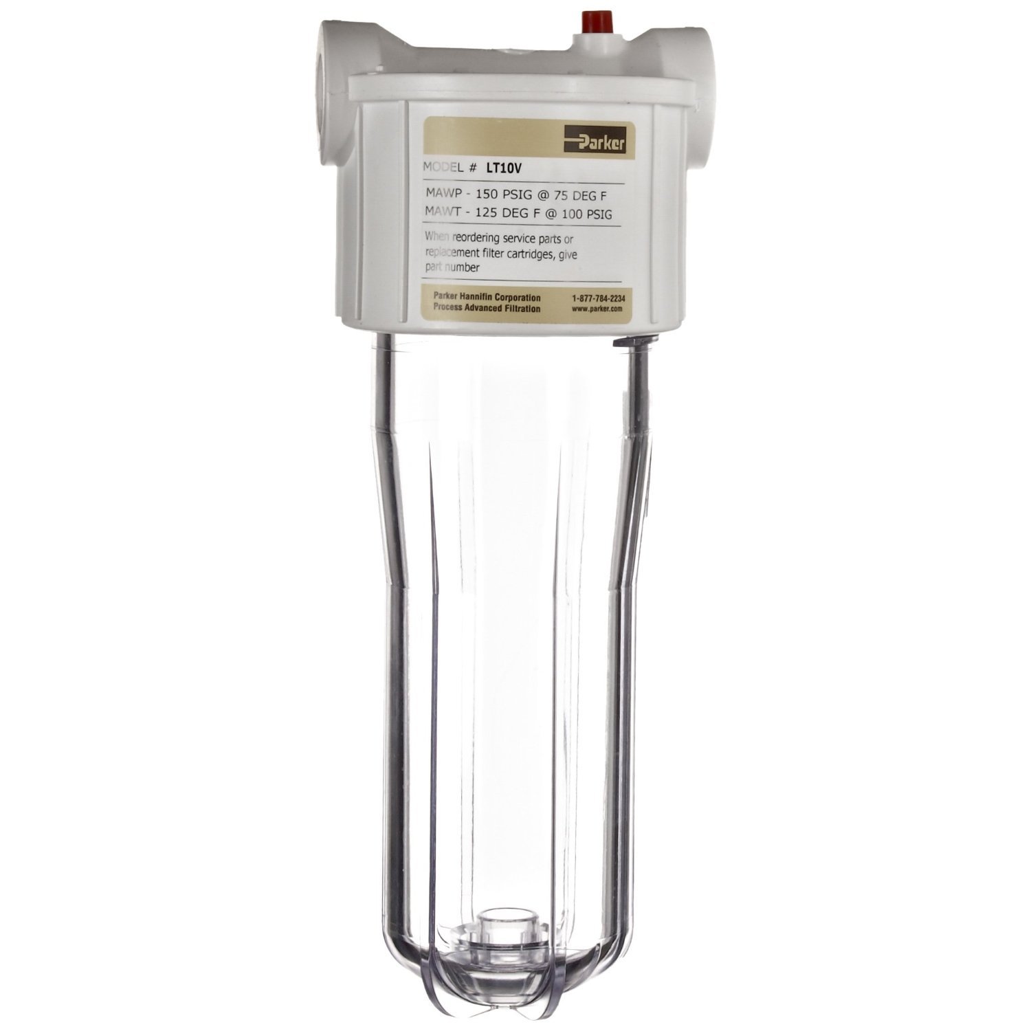 Parker LT10V Cartridge Filter Housing, StyreneAcrylonitrile, Requires