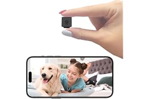 LMQPT Wireless WiFi Security 4K Camera Home Mini Smart Indoor Camera Small Outdoor Portable Cameras Tiny House Nanny Pet Dog Cam Battery Life Powered Body Camera 148 Wide Angle Night Vision Motion Detection
