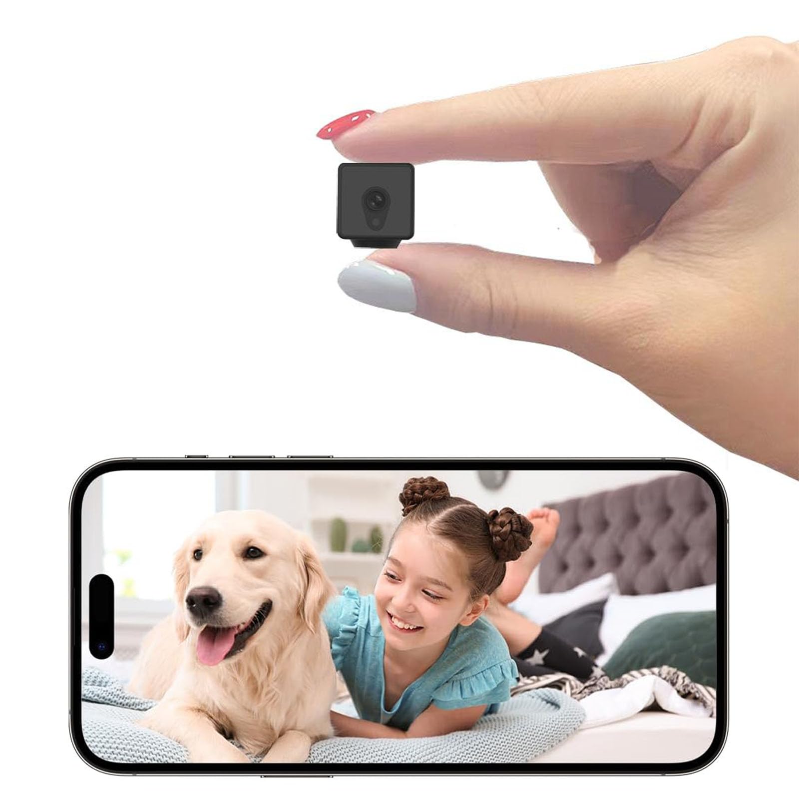 Photo 1 of Security Camera,Wireless Indoor Camera,4K Security Nanny Camera,Support dual-band 4G/5G WiFi Surveillance Mini Camera,Cloud or SD Storage,Motion Detection,Night Vision,20-100 Days Standby Battery Life