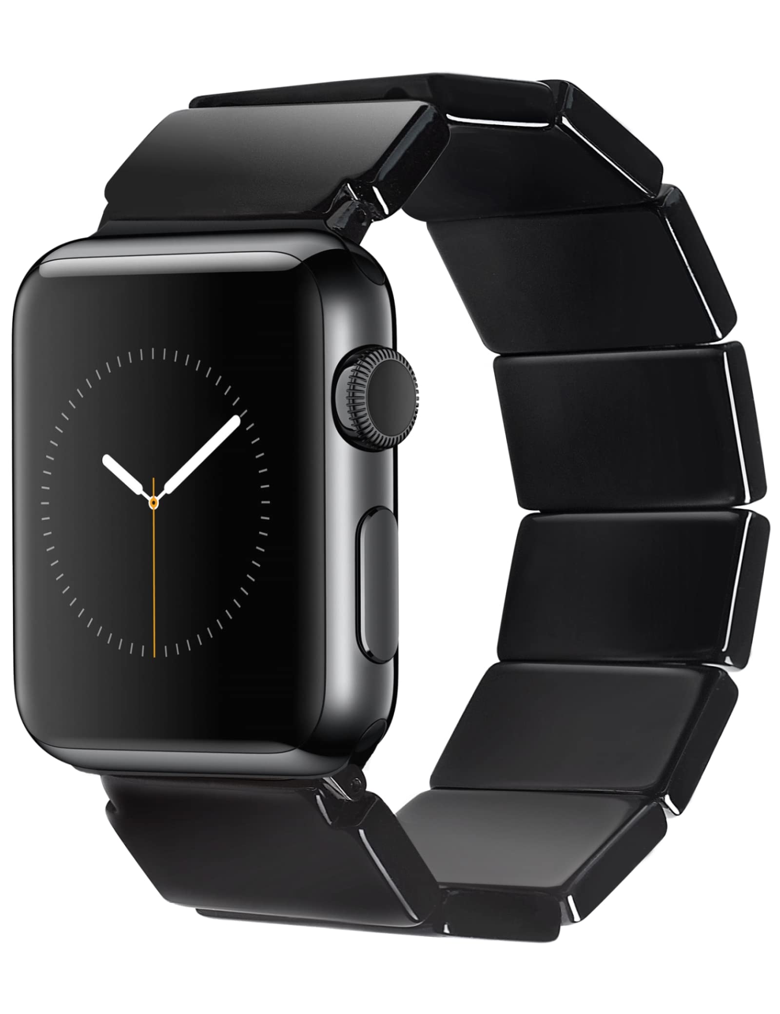Photo 1 of Heesch Compatiable with Apple Watch Band 40,38mm for Men Black Stretchy Wristband for Apple Watch Series 7 Strap Women Link Bracelet for iWatch se,3,6