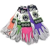Showa Atlas 370 Garden Club Gloves. Assorted Colors - 4 Pack. Size Medium