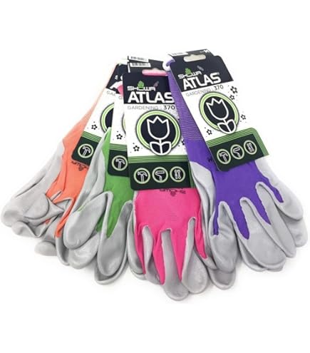 12 Pack Showa Atlas NT370 Atlas Nitrile Garden Gloves - Medium
