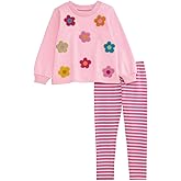 Mud Pie baby-girls Mud Pie Kids Boucle Flower Two Piece Set