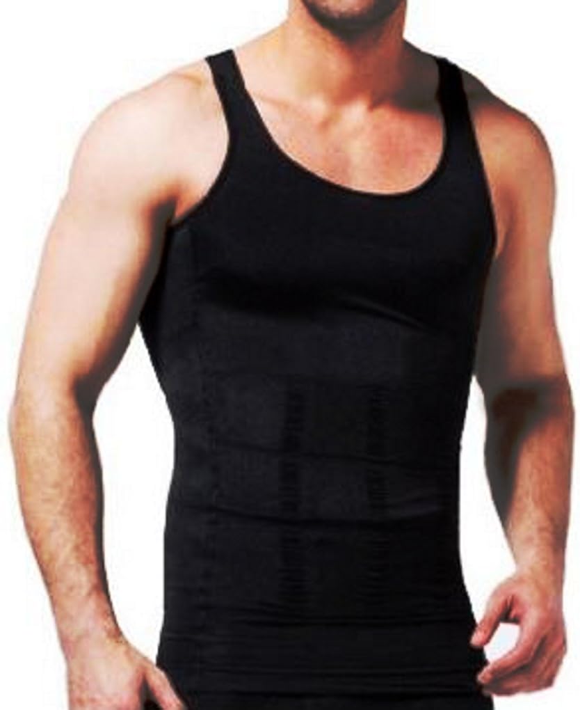 BodyShaper Slimming Compression Support Undershirt for Men (2 Pack) at