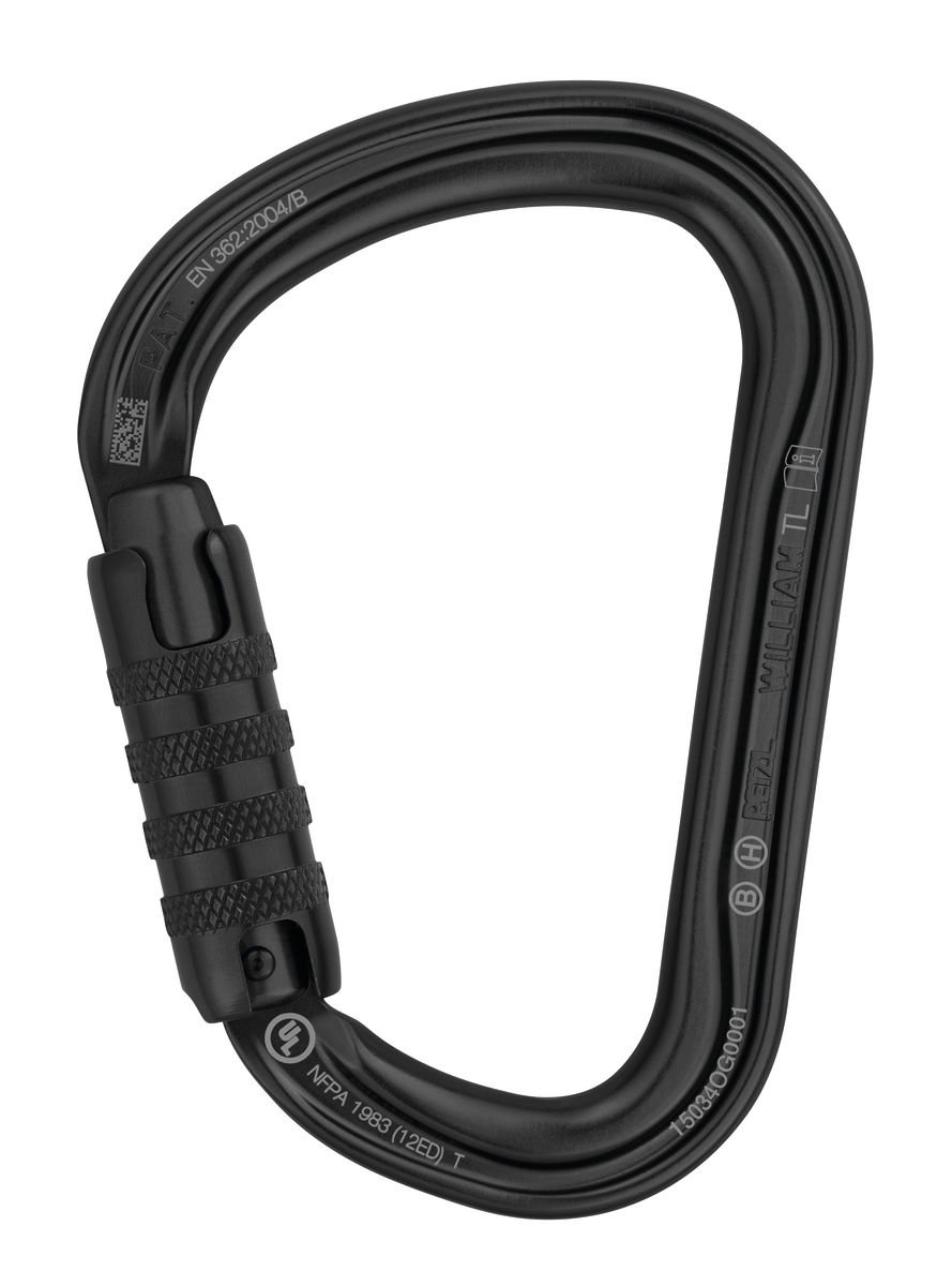 PETZL Unisex's William Carabiner, Black, UNI
