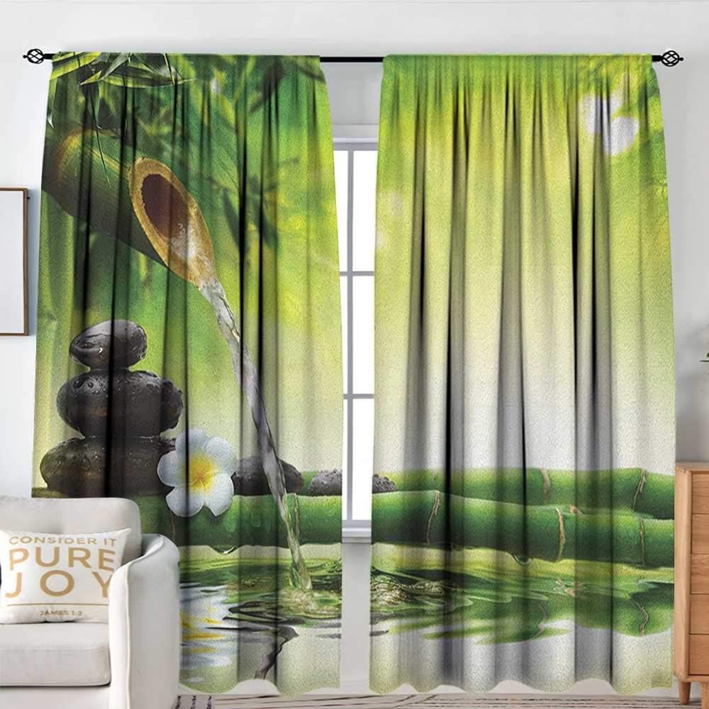 Curtains for Living Room Spa,Meditation and Zen Picture of Bamboo