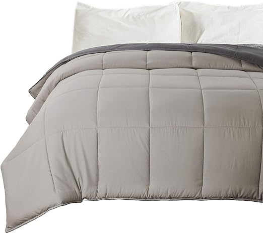 Amazon Com Bedsure Down Alternative Comforter King Size Dark Grey
