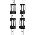 [2 Pack] HGR20/HGH20 300mm / 11.81inch Linear Sliding Rail Guide with 4 HGH20CA Linear Bearing Sliding Carriage Block for 3D Printer, CNC Machine and Routers (300mm, HGR20/HGH20)