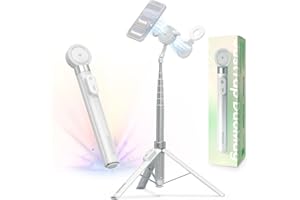 KraftGeek Dual-Sided Magnetic Phone Tripod for iPhone MagSafe, 67" Auto-Open Selfie Stick Tripod with Remote, Hidden Clamp, P