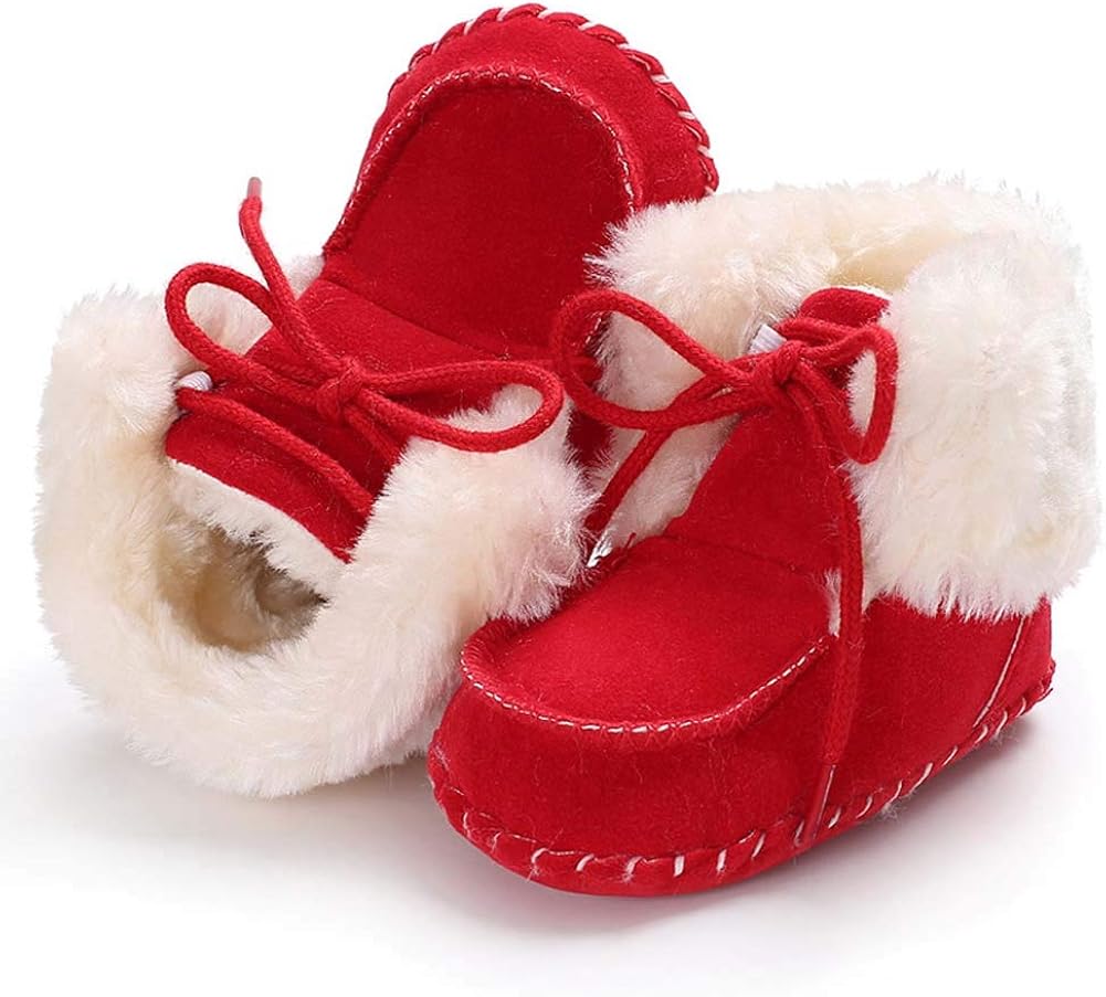  | Fnnetiana Newborn Baby Warm Winter Snow Boots Toddler Soft Sole Anti-Slip Infant Prewalker Unisex Nursling Crib Shoes | Boots