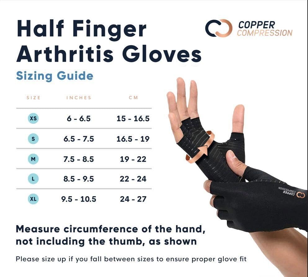 Copper Compression Arthritis Gloves Fingerless Arthritis Carpal