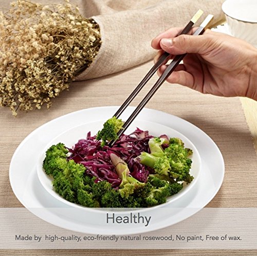 image for Zomchain FU Chinese Chopsticks Reusable With Rest and Bag Gift Sets 2 