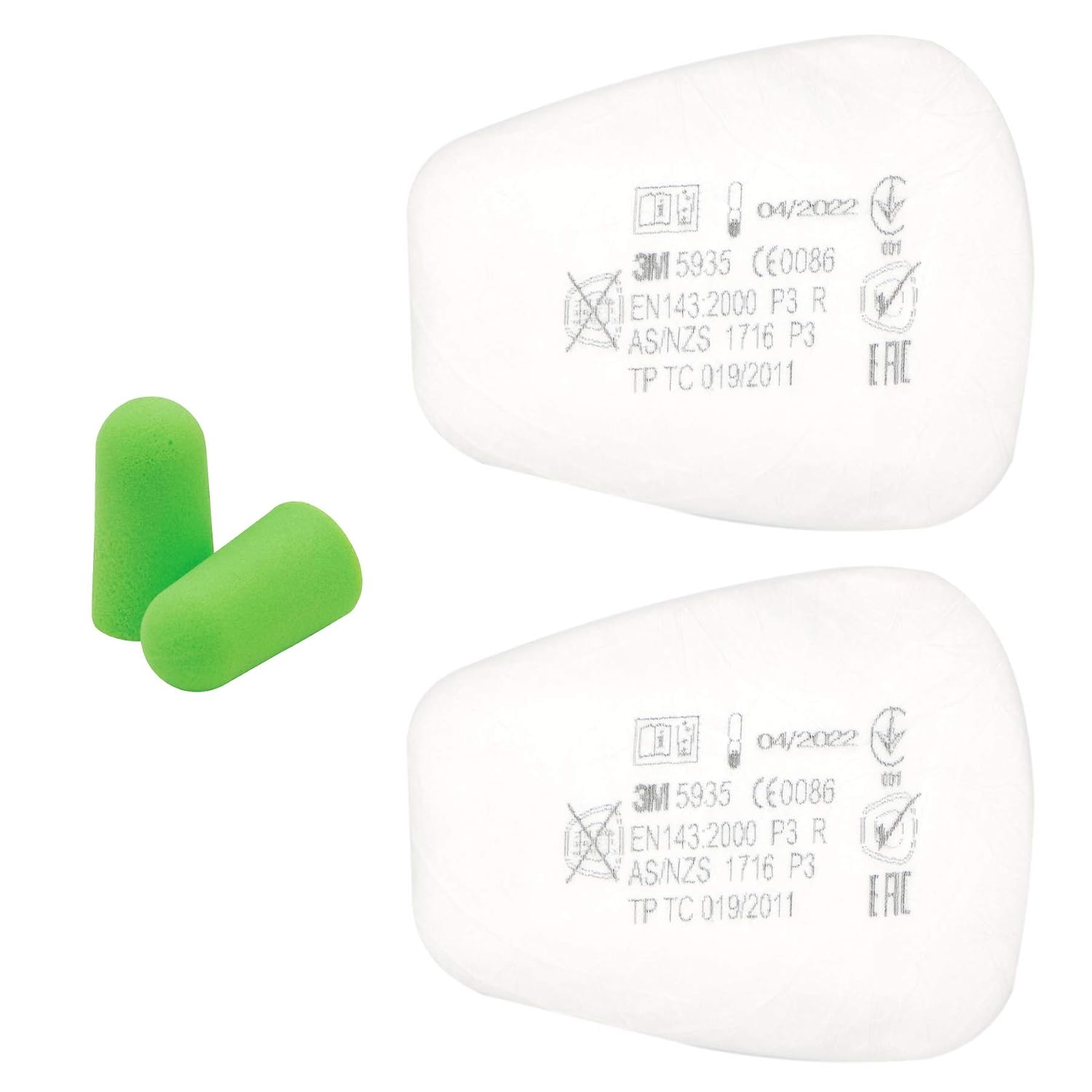 Filtres 3M 5935 Anti-Poussières - 2 Filtres + 1 Porte-Filtre 501, Protection P3