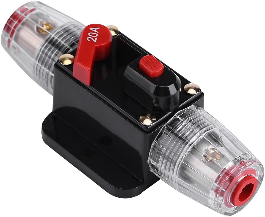 Zerodis DC 12V-24V Car Audio Inline Circuit Breaker Reset Holders Inverter for Stereo Switch System Protection (20A) - Image 3