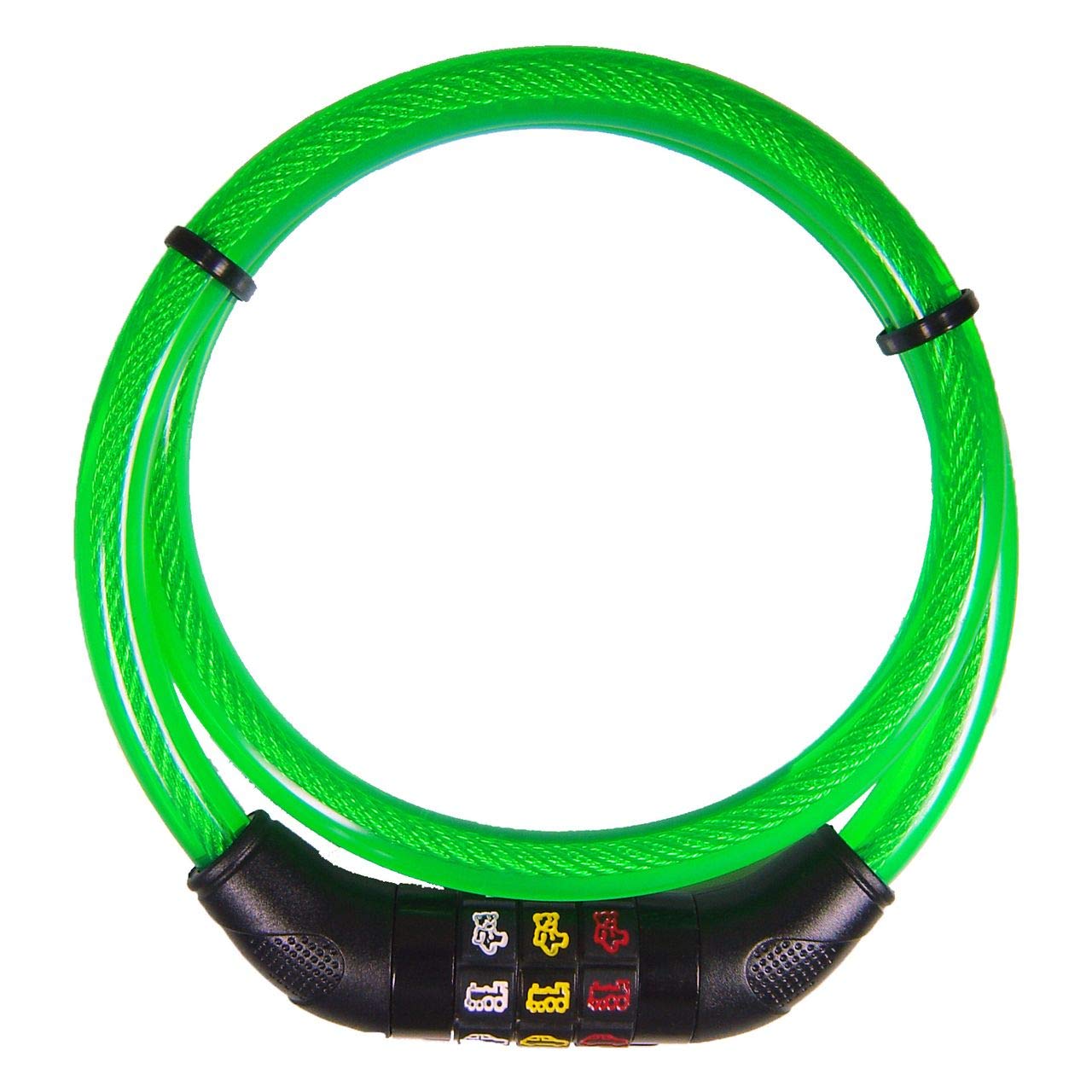 Security Plus 12027201 Children's Symbol Cable Lock Green