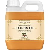 ISLA & FONTANE Jojoba Oil – 1L (33.8 fl oz) | 100% Pure & Natural | Golden, Unrefined, Cold Pressed | Hexane-Free Carrier Oil for Skin, Hair, Face, Nails & Body Moisturizing