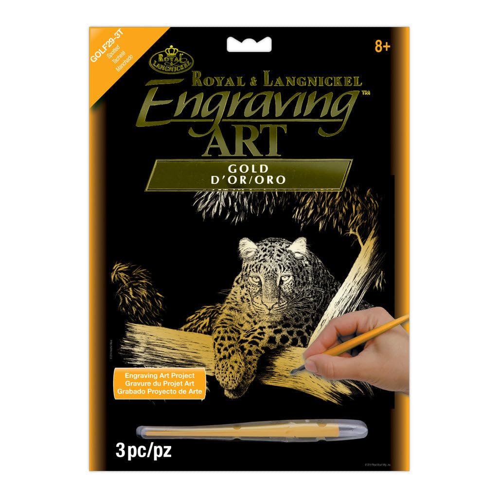 Royal Brush Gold Foil Engraving Art Kit 8"X10"-Spotted