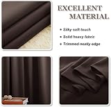 PONY DANCE Thermal Blackout Curtain 52x84 Eyelet Brown Energy Saving Panel view 8