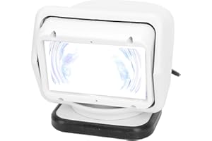 55W 6000K LED Spotlights, Wireless Remote Controlled Truck Roof Spot Light Long Range Spot Beam Marine Boat Search Lights Wea