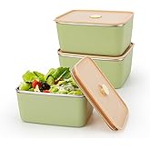 fecoqi 3 PCS Stainless Steel Food Storage Containers with Lids (20oz), Reusable Snack Containers with Lids for Kids,Leak Proof & Airtight,Metal Containers for Snack,Meal Prep,Candy,Fruit