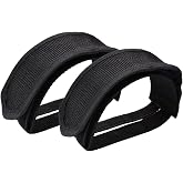 1 Pairs Bike Pedal Straps, Black Bicycle Feet Straps Cycling Adhesive Pedal Toe Clip Strap Belt, for Fixed Gear Bike, Bicycle Pedal Straps