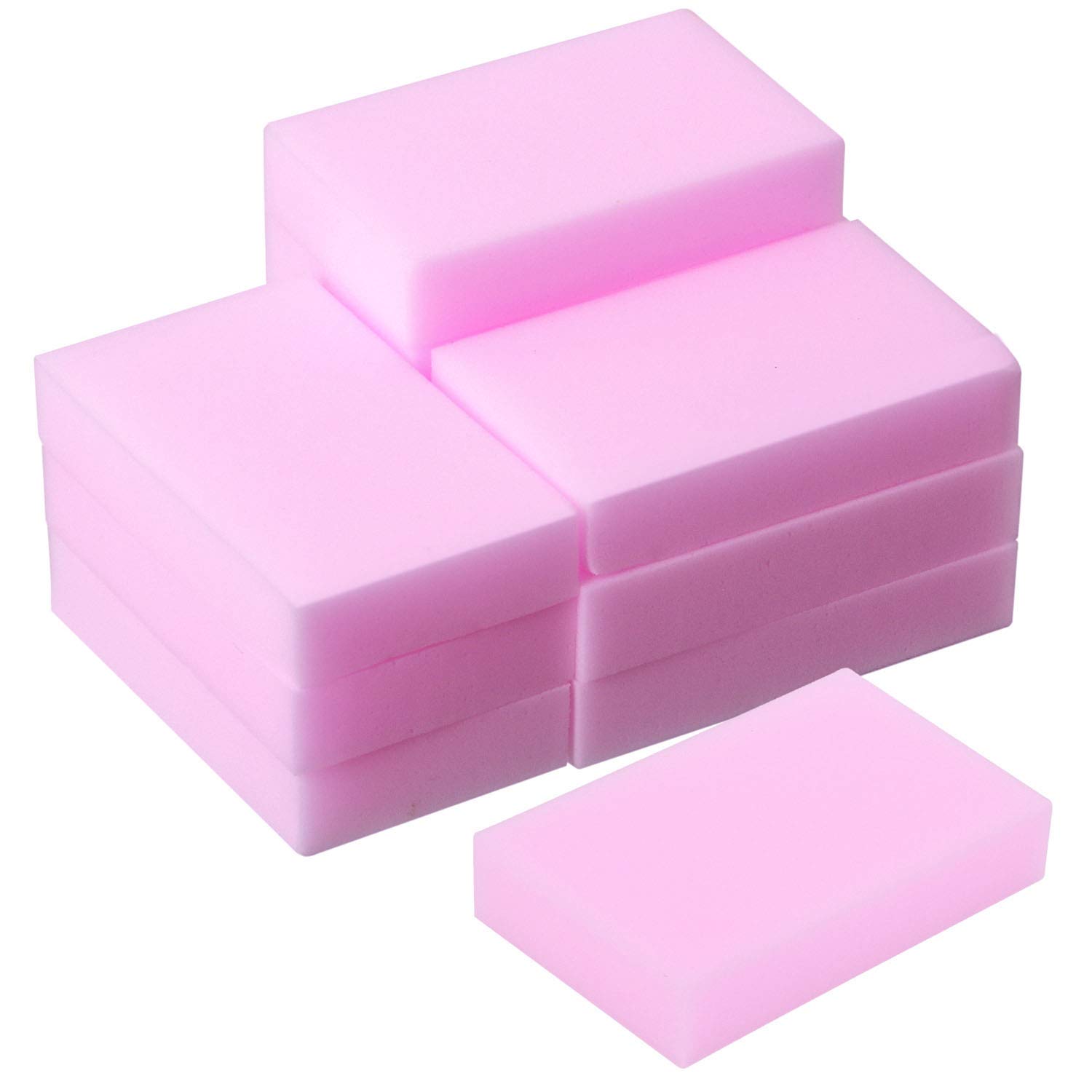 TRIXES Magic Cleaning Sponge Erasers Pack of 30 for Chemical Free Mark Removal Precision Household Clean Professional Stain Removals Can be Cut to Size – Pink