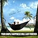 Yes4All Lightweight Double Camping Hammock with Strap & Carry Bag – Nylon Parachute Hammock / Lightweight Portable Hammock for Camping, Hiking (Black)