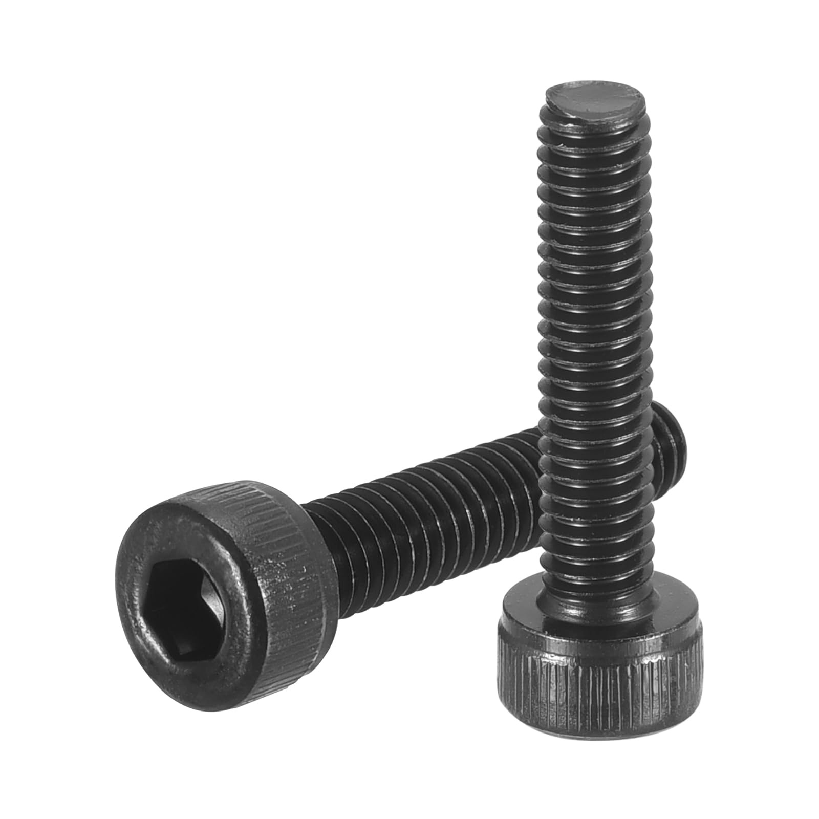 uxcell Hex Socket Bolts (M4-0.7x18), Grade 12.9 Carbon Steel Hex Socket Drive Screws, Black, 50 Pcs