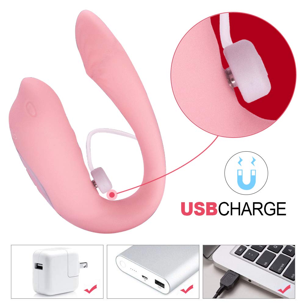 Paarvibrator Partner Vibratoren mit Sauger Funktion und Heizfunktion, Klitorisstimulator für Sie Klitoris-Sauger und G-Punkt Stimulation mit Kabellos Fernbedienung, 8 Vibrationsmodi und 6 Saugintensitäten mit Doppeltem Motor (Rosa)