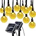 Lumitify 2 Pack Globe Solar String Lights, 19.7ft 30 LED Fairy Crystal Ball Outdoor Decorative Lights(Warm White)