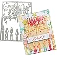 Mvchifay Happy Birthday Metal Cutting Dies - 6pcs Snowflake Design Stencils For Card Making, Scrapbooking, DIY Paper Crafts