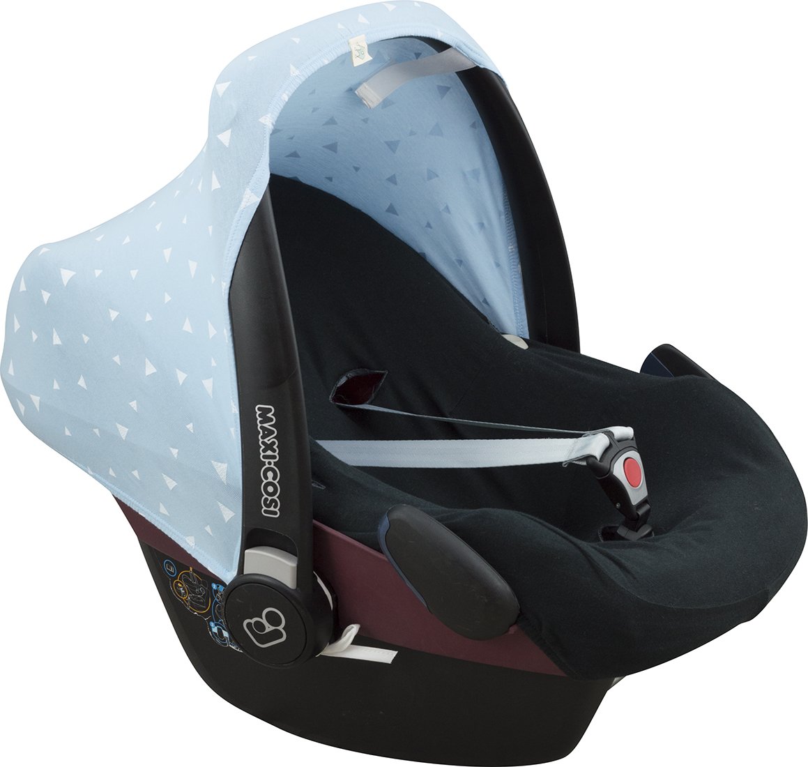 Bebe Confort Pebble Janabebe Hood Canopy For Maxi Cosi Blue Heart Accessories Queenshomefurnishing Baby Products