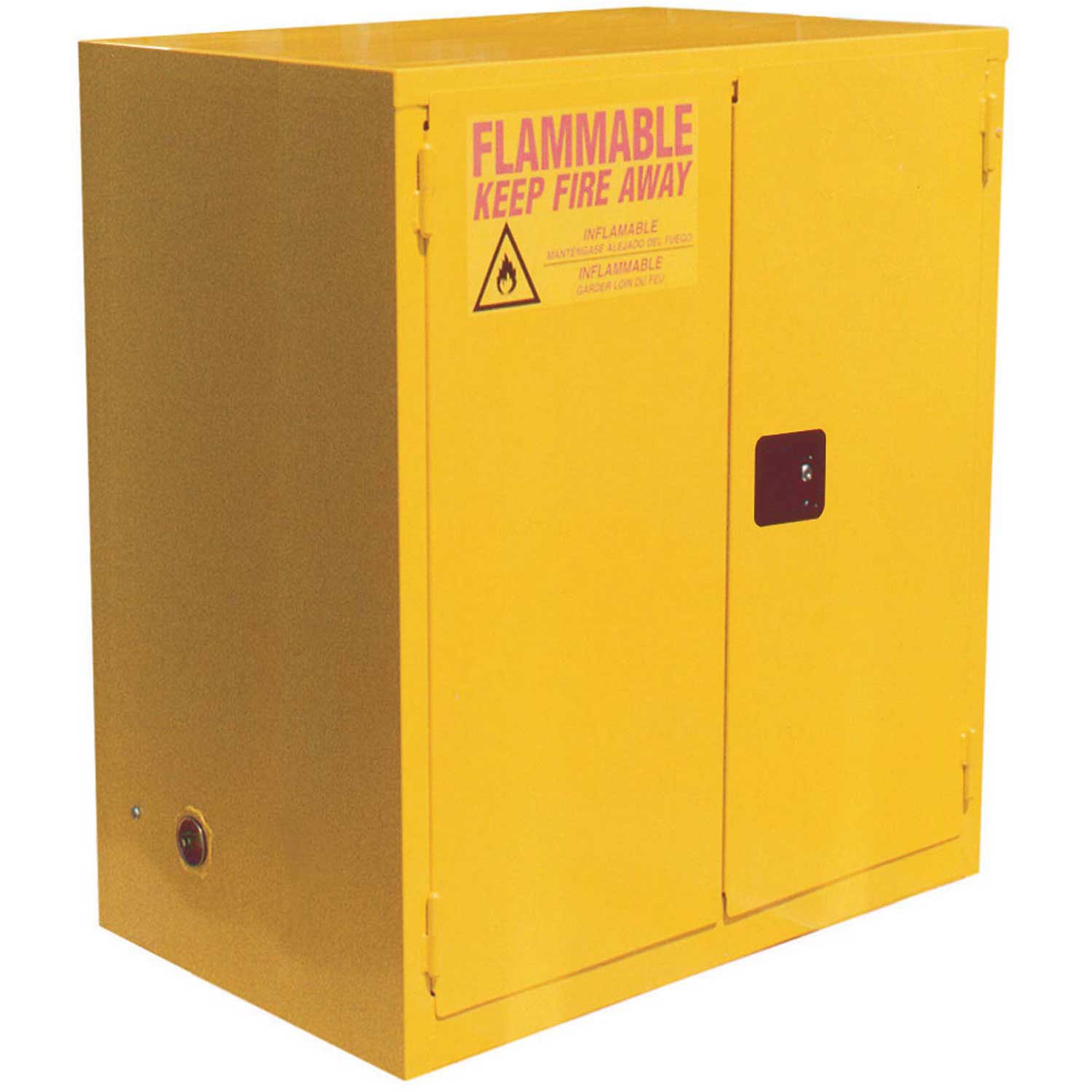 Flammable 120 Gallon, Manual Close Double Door, 59"W X 35"D X