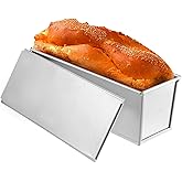 1 Pack Pullman Loaf Pan with Lid, 13x4 Inch Large Capacity Bread Loaf Pan with Cover, Non-Stick Bakeware for Baking Bread, Carbon Steel Bread Toast Box with Cover, Pullman Loaf Pan for Sandwich Bread