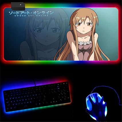 Amazon マウスパッド ソードアート オンライン30x70cmアニメゲーミングrgbイルミネーションマウスパッドゲーマーコンピューターマウスパッド大型マウスパッドデスクキーボードledマット G Hiskeds マウスパッド 通販