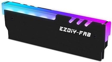 Amazon Ezdiy Fab Rgb Ram 冷却 メモリヒートシンク アドレサブル Rgb Led機能搭載 デスクトップ オーバークロックpc用 メモリ 黒い 1本1セット Easydiy パソコン 周辺機器 通販